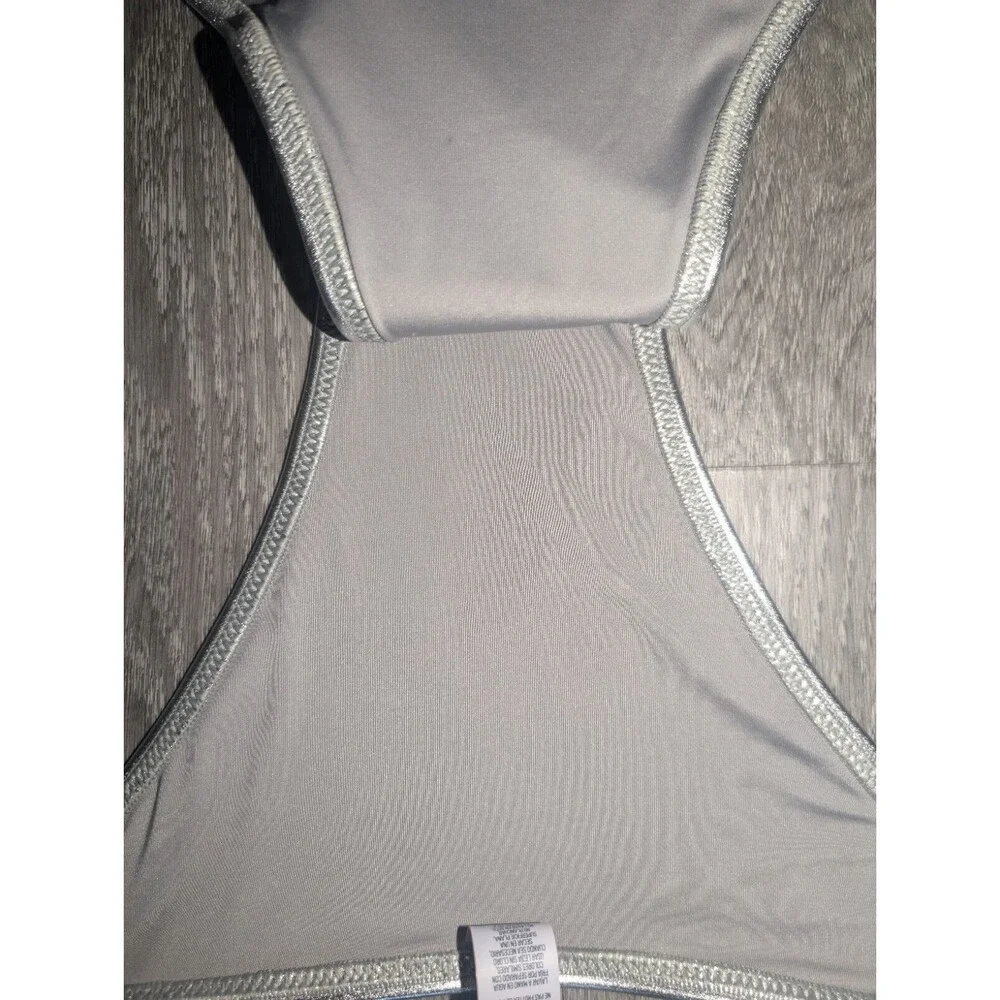 NWT SKIMS Metallic Swim Skimpy Triangle Bottom Side Tie Swimwear Nickle Size 4X